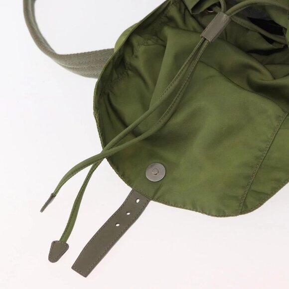 PRADA Backpack Nylon Green Silver Auth bs31165 main image 8